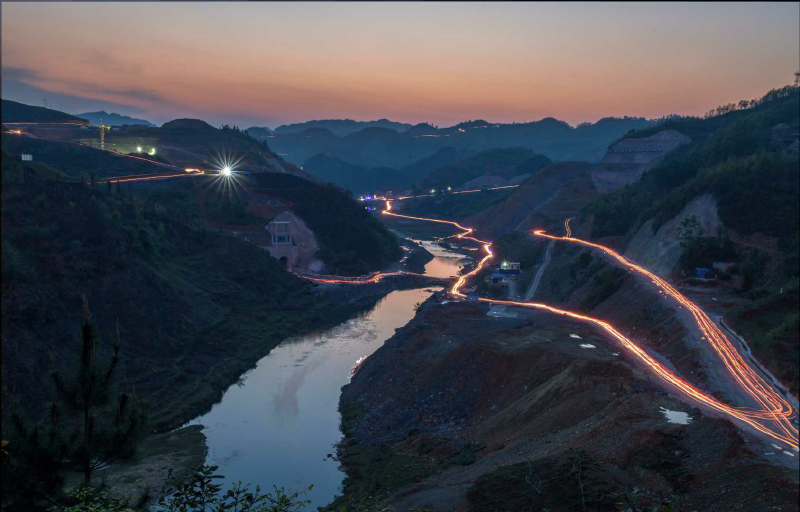 2018年3月29日黃家灣水利樞紐工程夜景，攝影 楊良強(qiáng) (1)_好圖看看.jpg